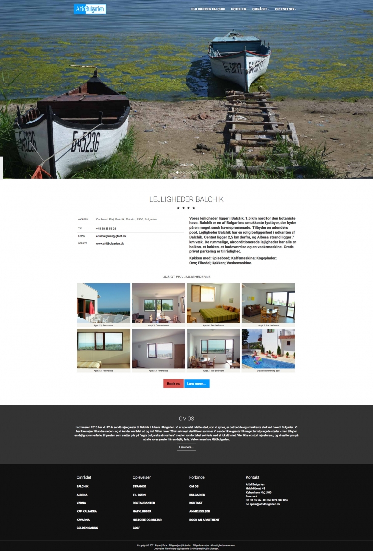 редизайн на сайта на Altidbulgarien.dk